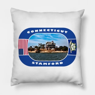 Connecticut, Stamford City, USA Pillow