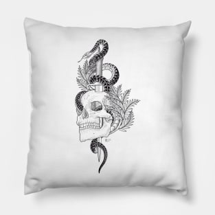 Skull and Snake Pillow