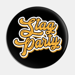 Stag Party Text Pin