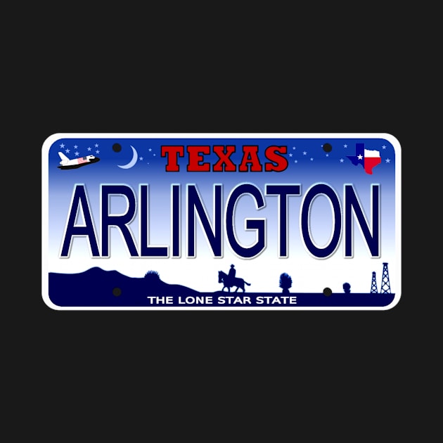 Arlington Texas License Plate by Mel's Designs