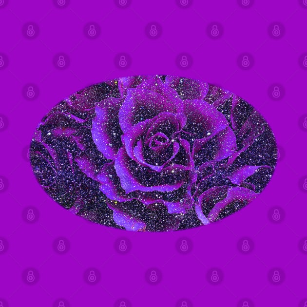 Romantic roses pattern purple flowers with retro glitter design great flowers by designsbyxarah