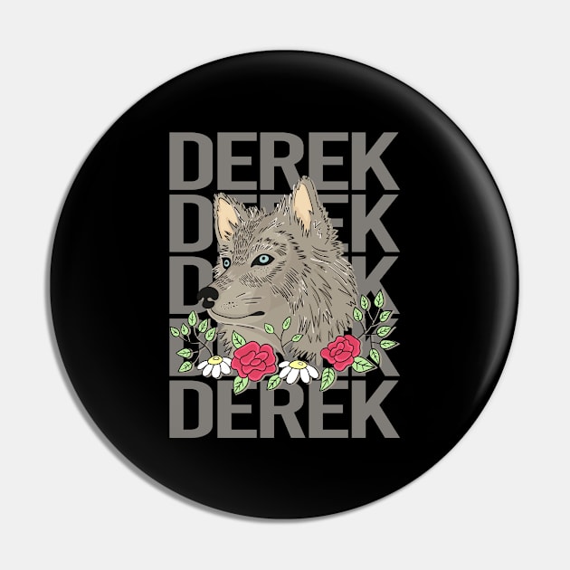 Wolf Head - Derek Name Pin by Atlas Skate