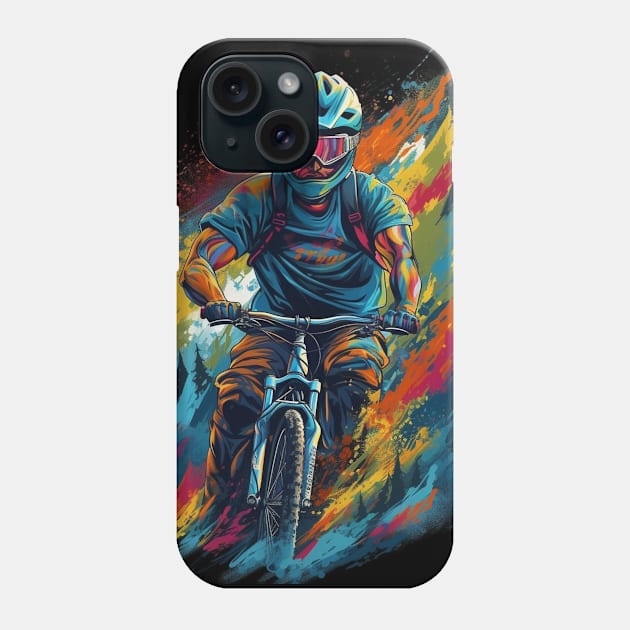 Mountain Biker Phone Case by Sanzida Design