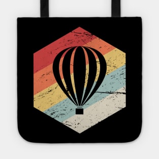 Retro Vintage Hot Air Balloon Graphic Tote