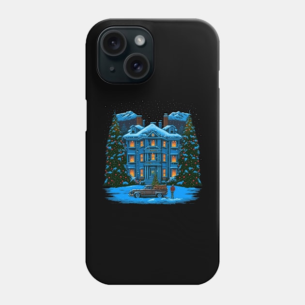 Christmas Vacation Poster Art Truck Parked Front House In The Snow Phone Case by GIFTGROO