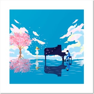 SHIGATSU WA KIMI NO USO' Poster, picture, metal print, paint by Ron Studio