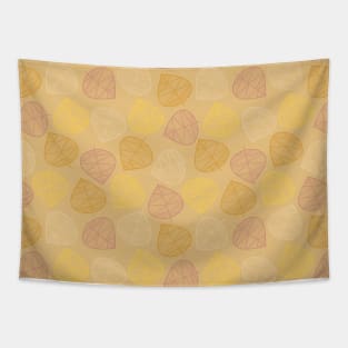 Geometric leaves beige Tapestry