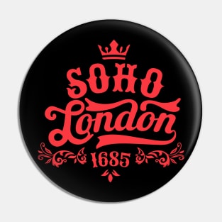 London Soho - London Soho Schriftzug - London Soho Style Pin