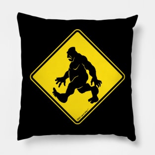 CAUTION! SASQUATCH CROSSING Pillow