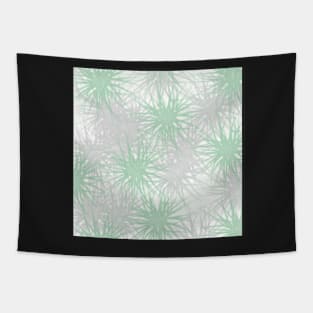 Green and Silver Pattern Tapestry