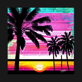 Retro 80s Summer Sun 9 T-Shirt