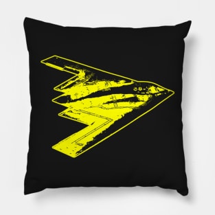Northrop Grumman B-2 Spirit - Yellow Design Pillow