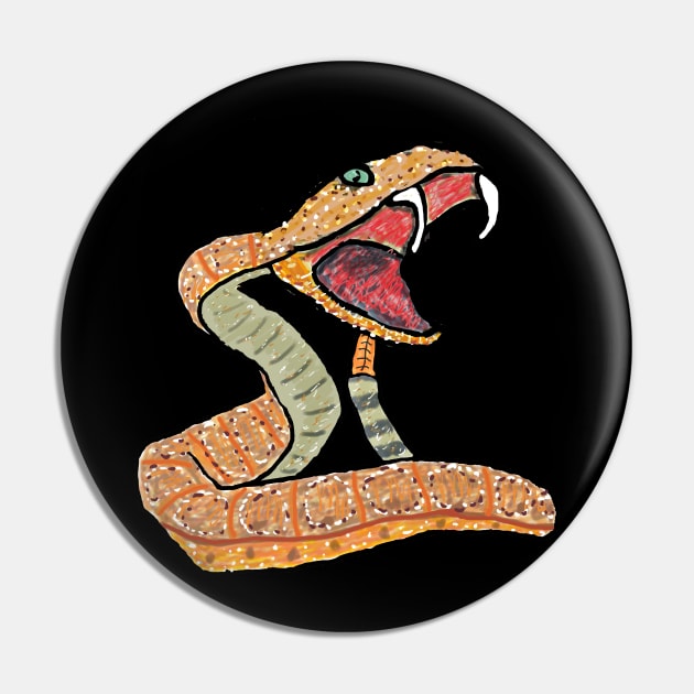 Rattlesnake Pin by Mark Ewbie