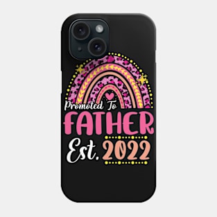 Promoted to Father Est.2022 Rainbow Papa to Be New Papa Phone Case