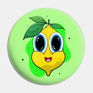 Happy kawaii lemon. Pin