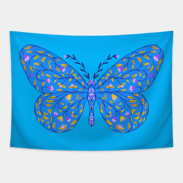 Blooming Butterfly Tapestry by mkbl