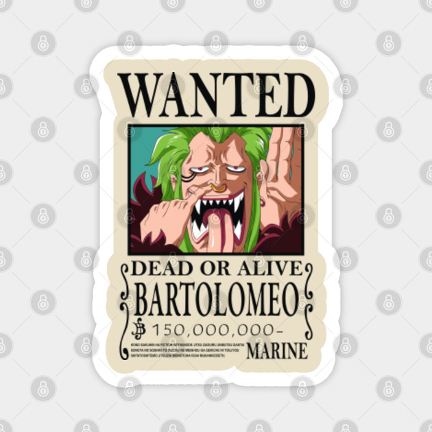 Bartolomeo One Piece Anime And Manga Magnet Teepublic Au