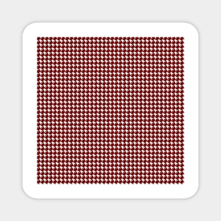 Dark Christmas Candy Apple Red Houndstooth Check Magnet