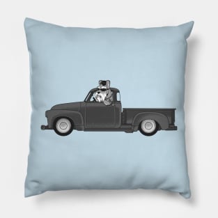 Dog and Car SCHNAUZER Pillow