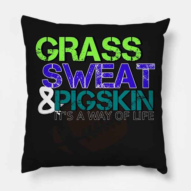 Grass SWEAT Pigskin Pillow by TankByDesign