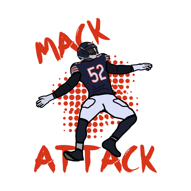 Khalil Mack 'Mack Attack' Chicago Bears NFL by xavierjfong