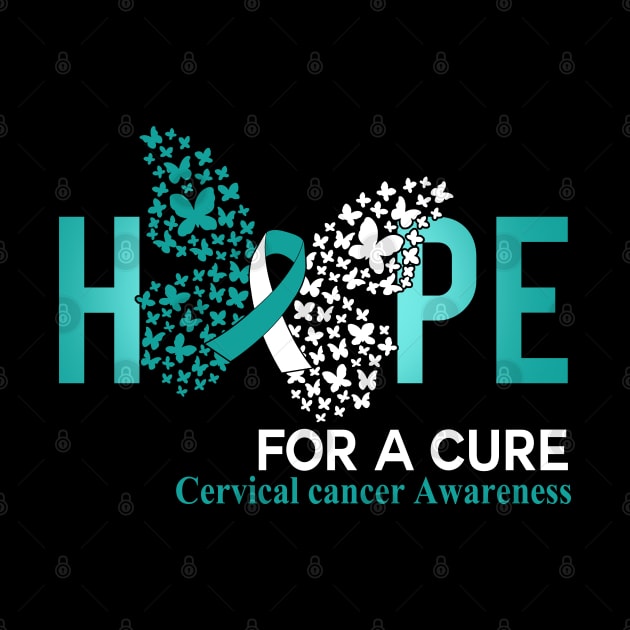 Hope For A Cure Butterfly Gift Ovarian cancer 2 by HomerNewbergereq