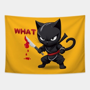 Spooky Lockdown Ninja Cat Tapestry