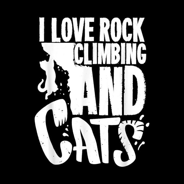 Funny Rock Climbing Gift For A Cat Lover by Peter Smith