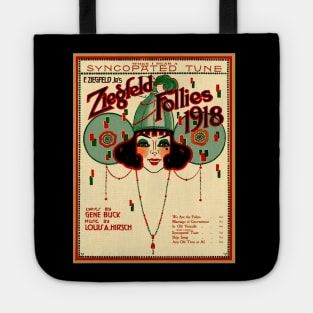 Ziegfeld Follies Vintage 1918 Entertainment Advertising Print Tote