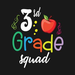 3rd Grade Squad Teacher Student Happy Back To School Day T-Shirt