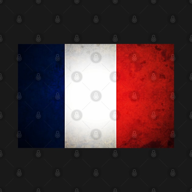 A grunge looking distressed French flag of France by Guntah