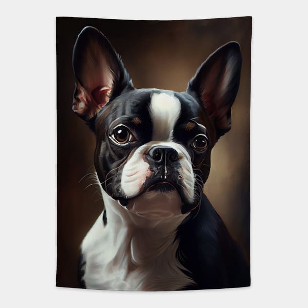 Boston Terrier Tapestry by ABART BY ALEXST 