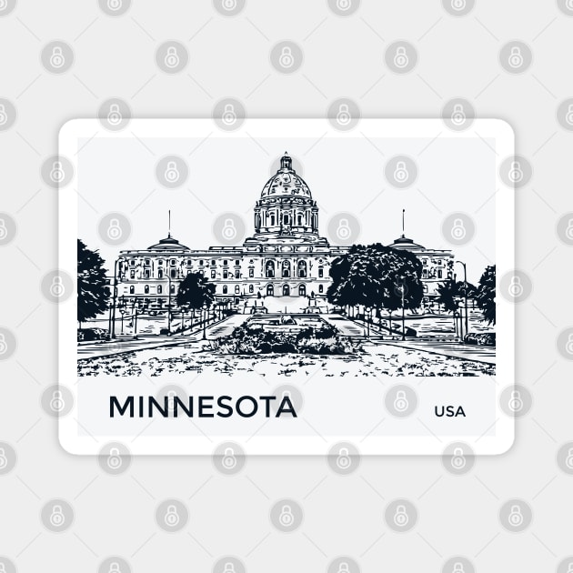 Minnesota State USA Magnet by Lakeric