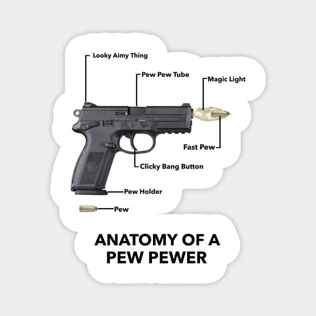 The Anatomy of a Pew Pewer Magnet by mikepod