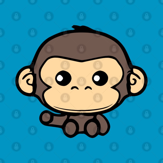 Kawaii Cute Monkey by KayBee Gift Shop