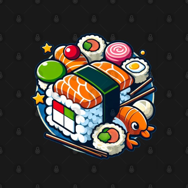 Video Games and Sushi | Kawaii Japanese Cute Food Lover by CP6Design