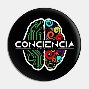 ConCiencia Podcast Logo White Pin