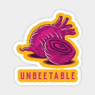 "Unbeetable" pun design Magnet