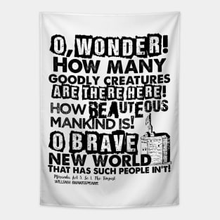 The Tempest Brave New World Quote Tapestry