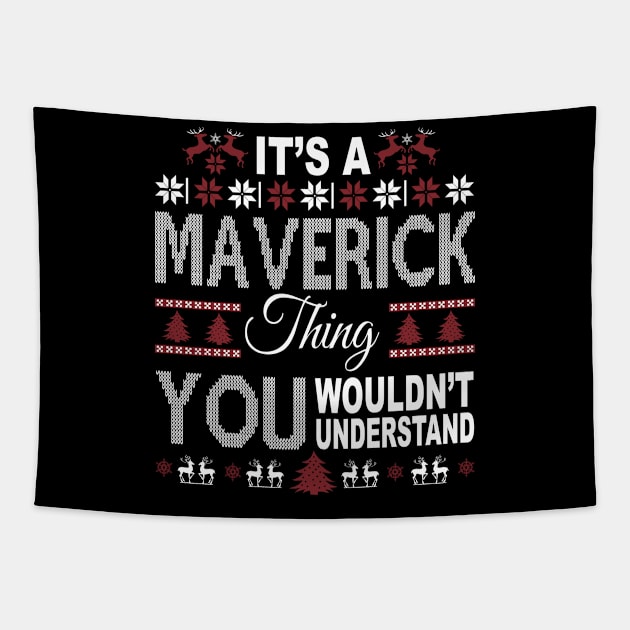 It's MAVERICK Thing You Wouldn't Understand Xmas Family Name Tapestry by Salimkaxdew