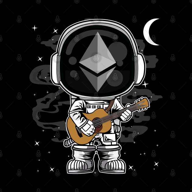 Astronaut Guitar Ethereum ETH Coin To The Moon Crypto Token Cryptocurrency Blockchain Wallet Birthday Gift For Men Women Kids by Thingking About