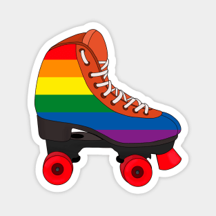 Roller Skating Rainbow Magnet