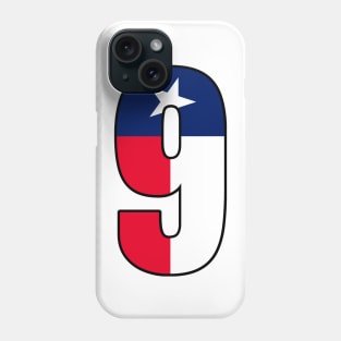 Number 9 Texas Flag Phone Case