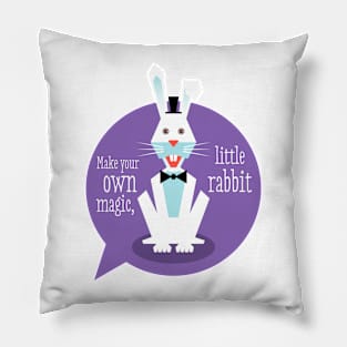 Illustration nursery rabbit - Make your own magic, little rabbit Pillow