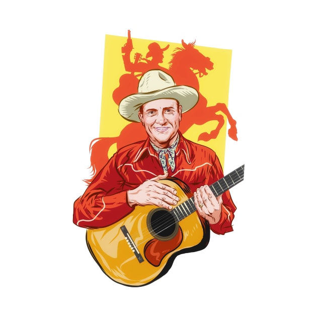 Gene Autrey - An illustration by Paul Cemmick by PLAYDIGITAL2020