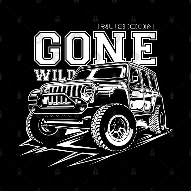 Jeep Wrangler Rubicon (White Print) by idrdesign