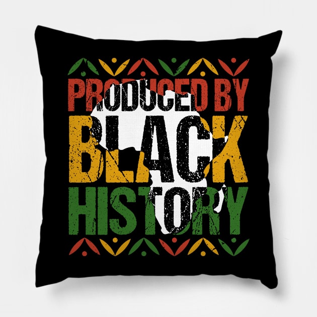 Produced by Black History Black History Month African, Black Pride Gifts Pillow by dounjdesigner