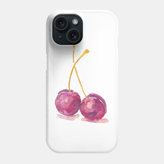 Cherries Phone Case by sunfleur1