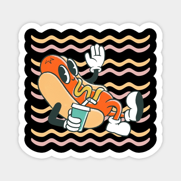 Retro Cool Hot dog Magnet by NICHE&NICHE