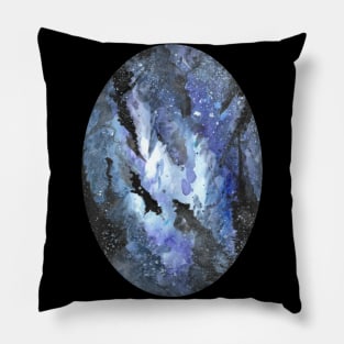 Watercolour galaxy painting - astronomy inspired fine art Pillow